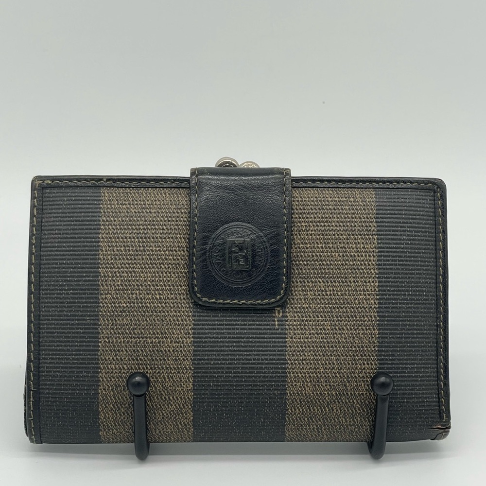 Fendi Pequin Snap Closure and Kisslock Wallet